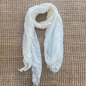 Sheer white scarf
